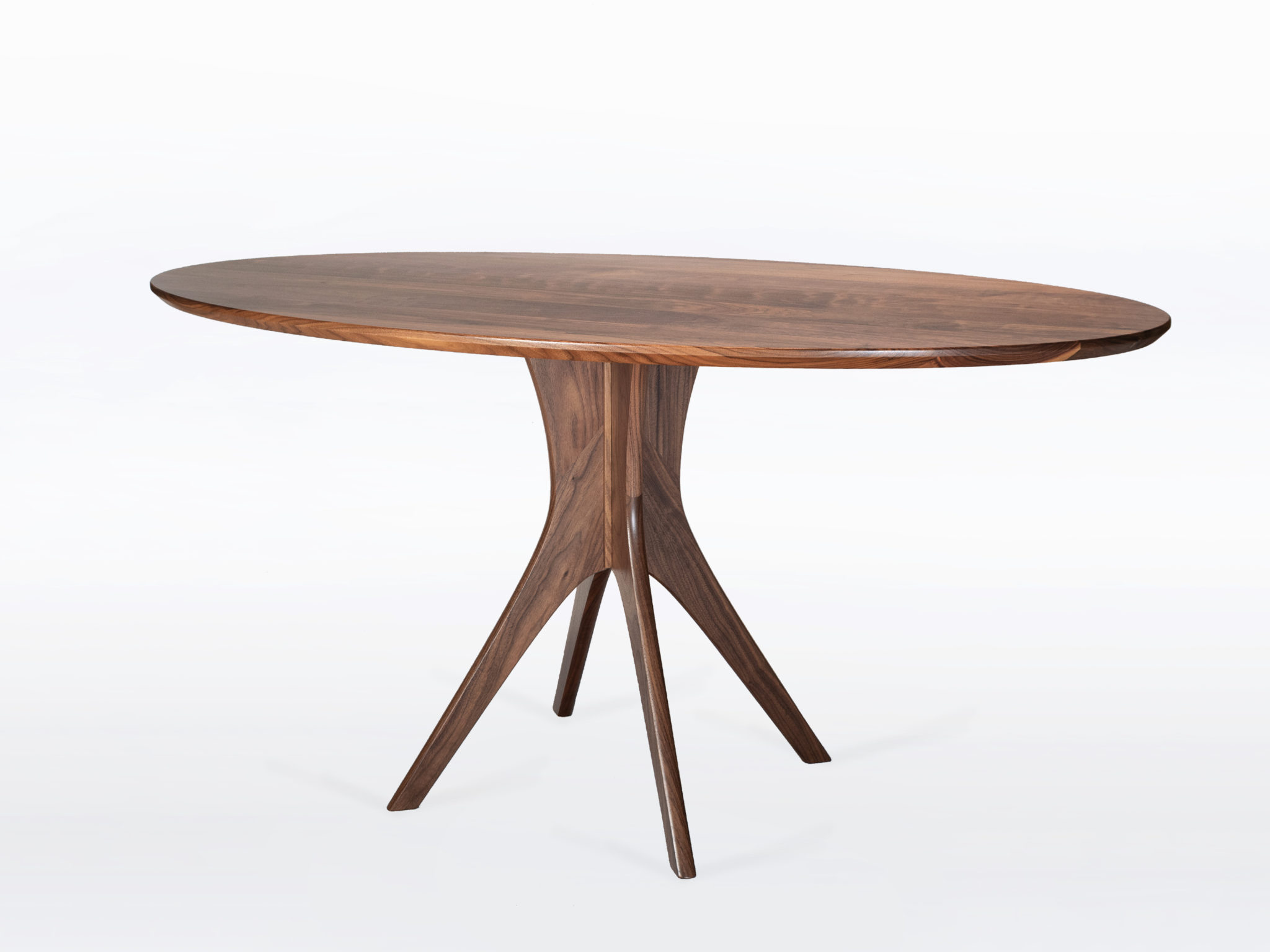 oval kitchen table with pedestal